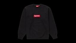 Box Logo Crewneck Hoodie - Black