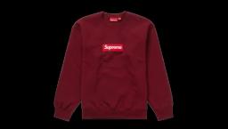 Box Logo Crewneck Hoodie - Cardinal