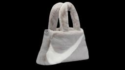 Faux Fur Tote Bag - Light Iron Oar