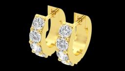 Diamond Huggie Hoops 14k 0.50ctw