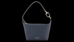 Logo Stamp Leather Shoulder Bag