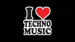 I Love Techno Music Sticker