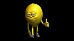 Thumbs Up Lemon Sticker
