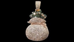 Prong Diamond Money Bag Pendant