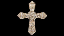 Baguette Diamond Cross
