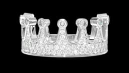 Crown Diamond Ring 14k