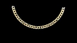 Flat Curb Link 14k Solid Gold Chain