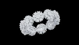 Sterling Silver Flower CZ Eternity Ring