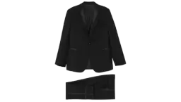 Satin-Trim Suit