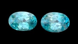 Natural Blue Faceted Zircon Pair VS 12.02 CTS