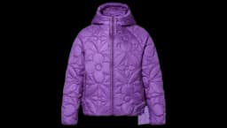 LVSE Flower Quilted Hoodie Jacket - Violet