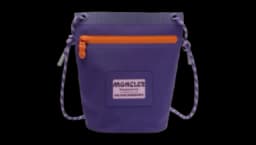 Front Zip Fastening Shoulder Bag - Purple