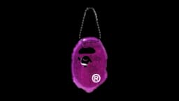 Ape Head Lame Coin Case - Purple