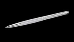 Crystalline Silk Ballpoint Pen - Gray, Chrome