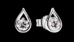Infinite Silver Lab-grown Diamond Earrings
