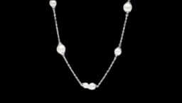 Freshwater Cultured Pearl Station Chain Necklace