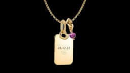 February Engravable Dangle Charm Necklace Set