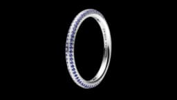 ME Blue Pavé Ring - Sterling Silver