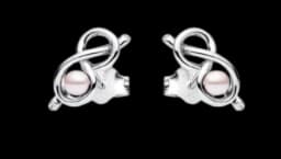 Infinity Knot Stud Earrings - Sterling Silver