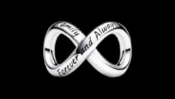 Forever & Always Infinity Charm - Sterling Silver