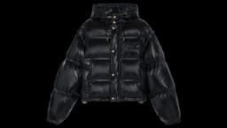 Cropped Triomphe Down Jacket - Black