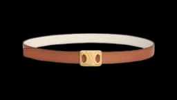 Medium Reversible Framed Triomphe Belt - Tan/Rice
