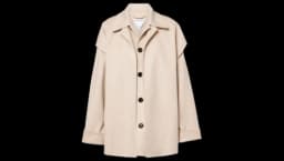 Wool And Cashmere Car Coat - Beige Melange