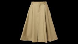 Cotton Midi Skirt - Travertine