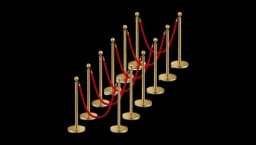Stainless Steel Golden Stanchions
