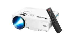 Mini Portable Movie Projector, 1080p Supported - White