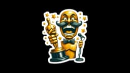 Hollywood's Golden Giggle Sticker