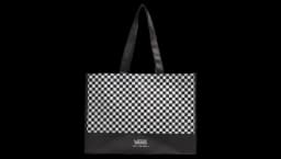 Checkerboard Reusable Tote Bag - Black/White