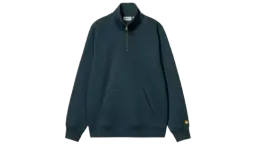 Chase Neck Zip Sweatshirt - Duck Blue