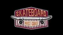 Skateboard West Coast Iron On Patch