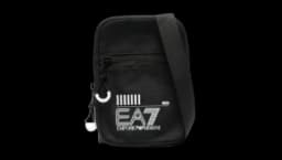 Logo Print Messenger Bag - Black