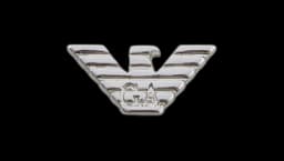 Armani Logo Metal Pin - Chrome