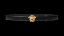 La Medusa Leather Belt 3 cm - Black