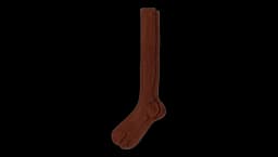 Ribbed Knee High Socks - Chocolate Brown