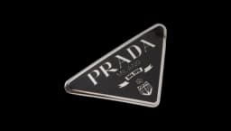 Prada Milano Metal Pin - Black