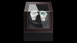 Double Watch Winder Case - Black/Red