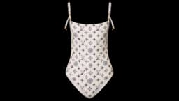 Monogram Swimsuit - White/Blue
