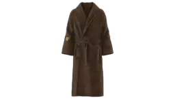 Logo Plush Robe - Brown