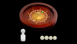 Deluxe Wooden Roulette Wheel Set - Dark
