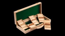 500 Pcs Round Solid Wood Chip Case - Oak
