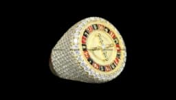 Roulette Moissanite Ring - 925 Sterling Silver