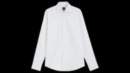 Shirt In Easy-Iron Stretch-Cotton Twill - White