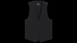 Slim-fit Waistcoat In Stretch Virgin Wool - Black