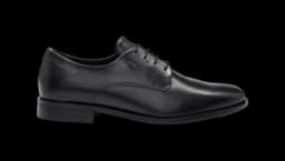 Leather Derby Shoes With Signature Trims - Black