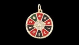 18K Gold Filled Roulette Game Pendant