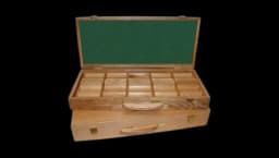 500 Poker Chip Oak Case